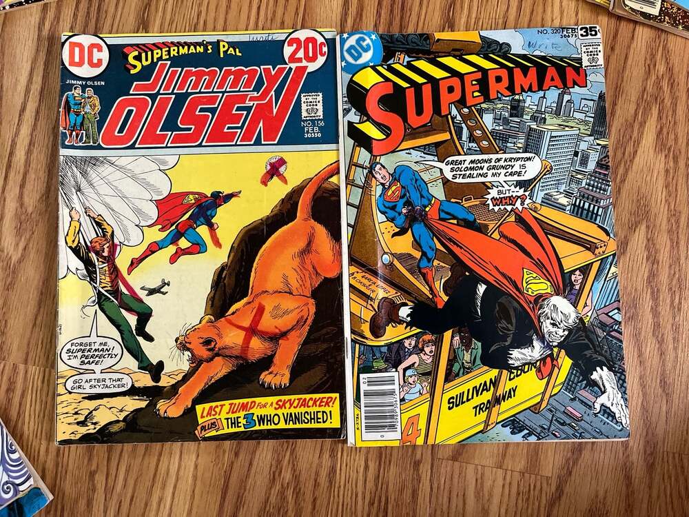 Vintage DC Comics Superman No. 320 and Superman's Pal Jimmy Olsen No. 156 Comic